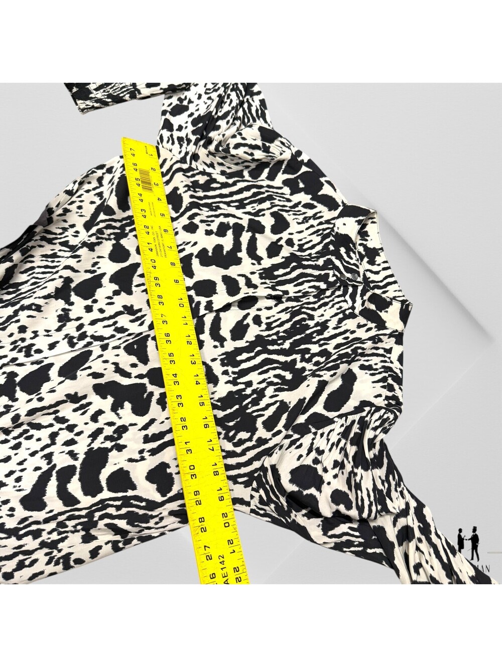 Bash Paris Ba&sh Opus Black White Printed Blouse Top Size XS Silk - Picture 13 of 13